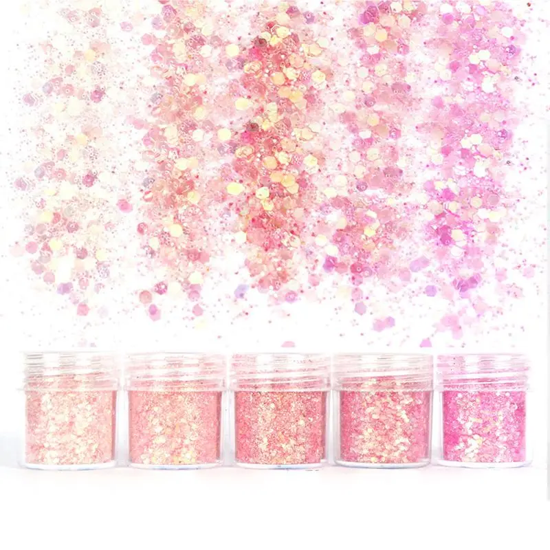 

P15F Colorful Gradient Glitter Powder Shiny Chunky Glitters For Resin Jewelry Making