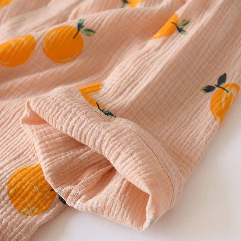 

Japanese kimono dressing gown spring and autumn ladies cotton crepe cloth thin summer bathrobe home service sleepwear bath robe
