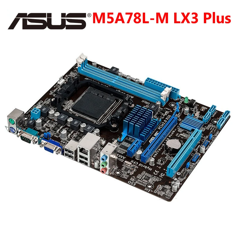 Материнская плата ASUS M5A78L M LX3 Plus LX 3 разъем AM3 + системная DDR3 AMD 760 ГБ 16 используется