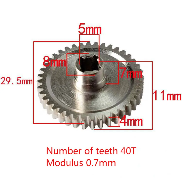 RC A580057 Металл diff. Основные Шестерни 40T подходит для WLtoys 1:18 A949 A959 A969 A979 K929 | Игрушки и