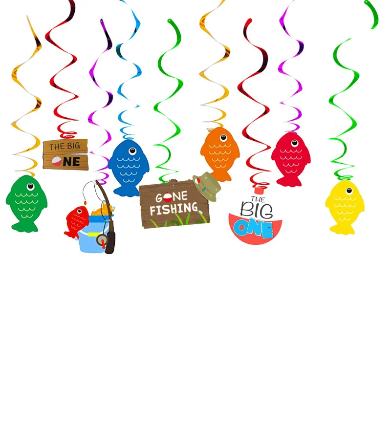 Вечерние баннеры на одно обеденное кресло с рисунком рыбы в океане для торта