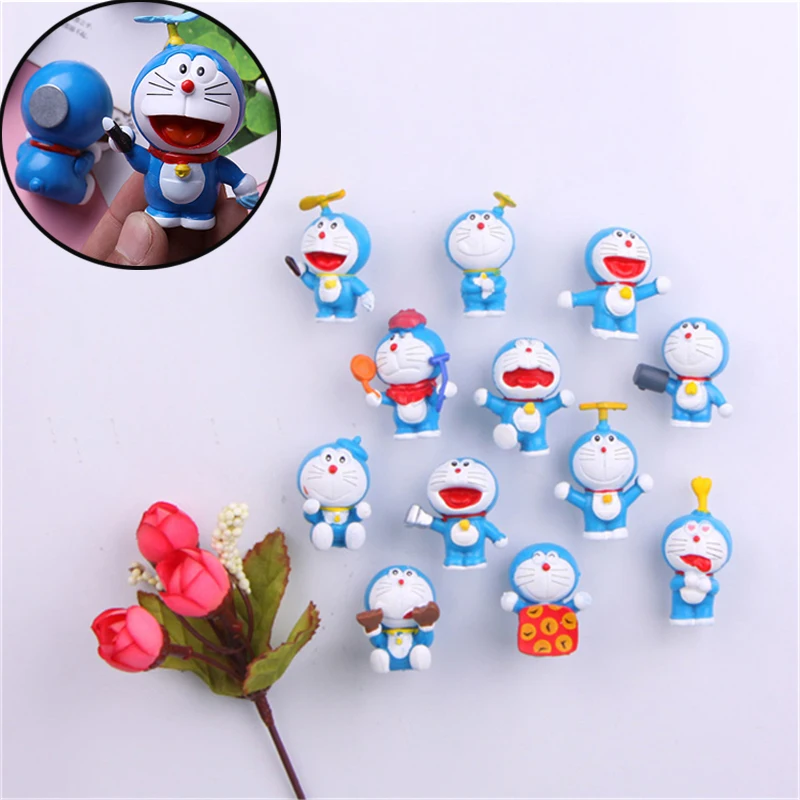 4 шт./лот милый набор из серии Doraemon 3D магнит на холодильник креативный мультяшный