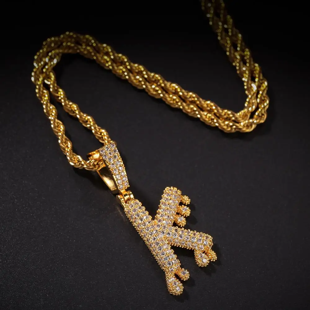 Ожерелье в стиле хип хоп на заказ с маленькими пузырьками и надписью сочетание