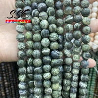 natural stone green zebra jaspers beads round loose beads 4 6 8 10 12mm for jewelry making diy earrings bracelet accessories 15