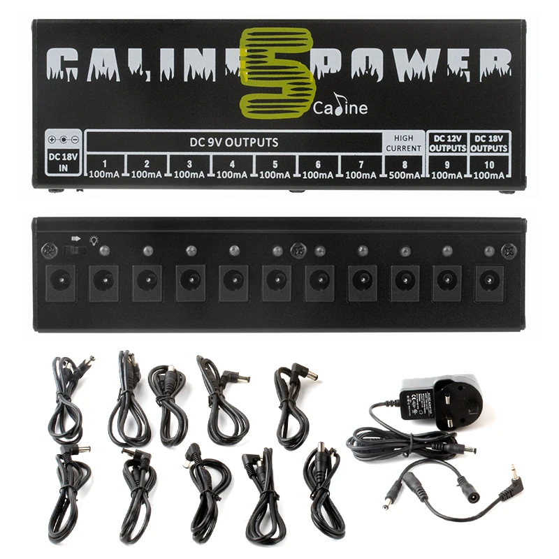 Caline CP-05 блок питания с педалью для гитары 10 изолированных выходов (9 В 12 18 в) тюнер