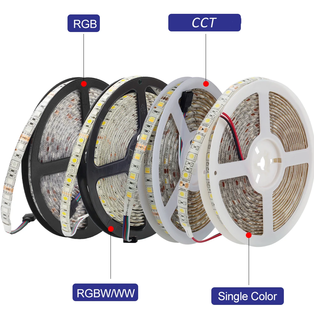 60 Светодиодный s/m 5050 гибкая светодиодная лента 5 м 12 в RGB RGBW RGBWW CCT белый