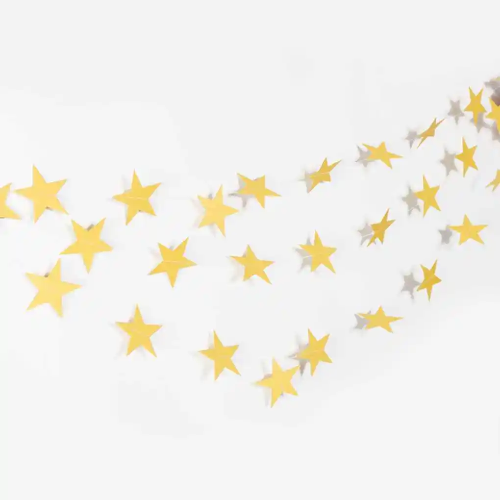 Бумажная гирлянда в форме сердца с пятиконечными звездами 4 м подвесной баннер