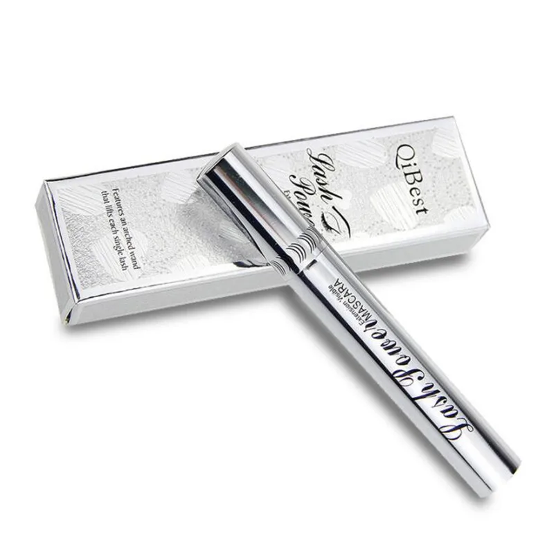 Black mascara 4d thick and long eye waterproof silver tube silicone brush professional cosmetics |