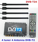 4 антенны, автомобильная стандартная DVB-T, четыре тюнера, цифровой ТВ-приемник, усилитель разнесенных сигналов HD, 25 дБ, активная антенна, стандартная шкала, высокая скорость