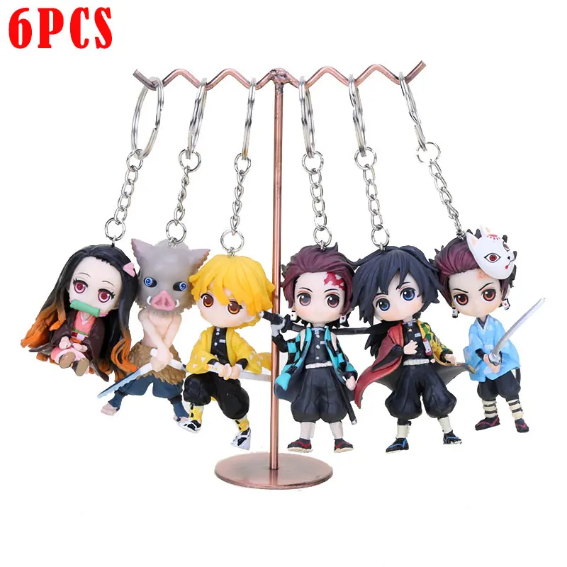 6 шт./компл. брелок для косплея аниме Demon Slayer:Kimetsu No Yaiba Kamado Tanjirou Nezuko Zenitsu |