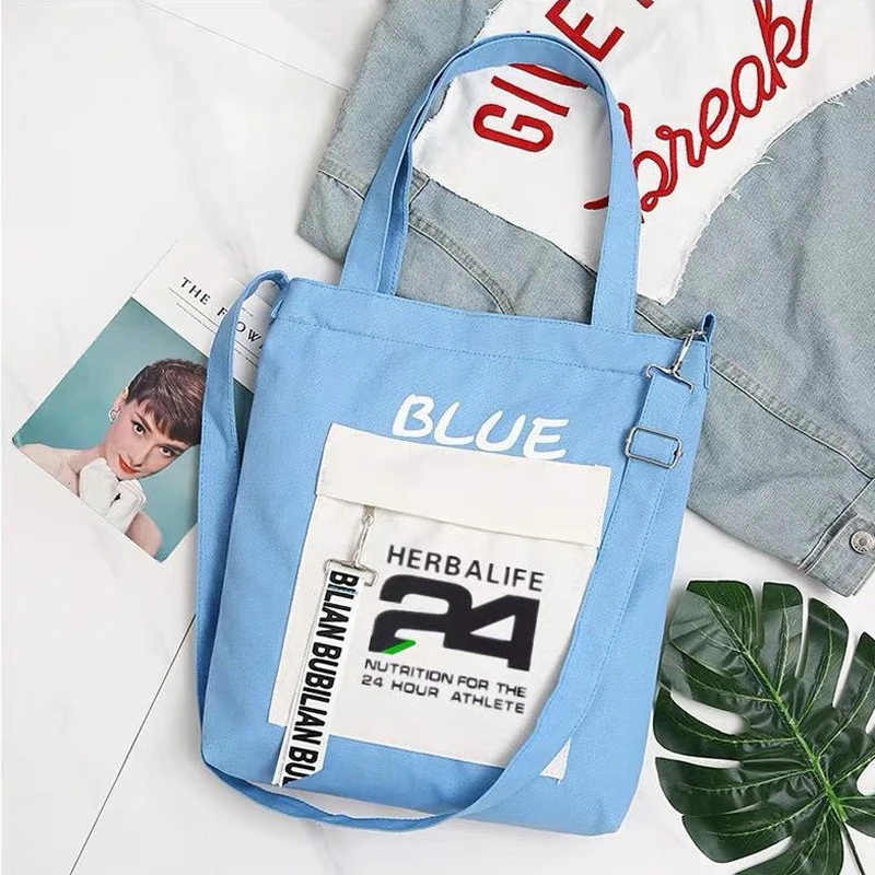 Blue Herbalife 24 подходит для ручной клади многофункциональная дорожная сумка через плечо для женщин - Цвет: Blue
