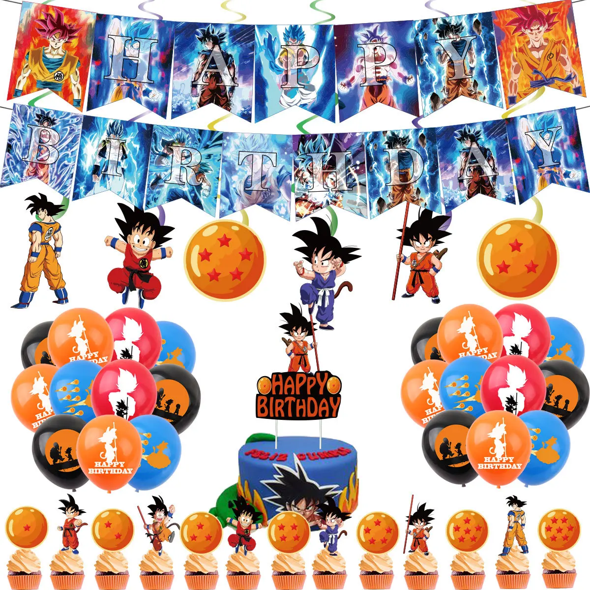 Аксессуары для детской вечеринки в стиле аниме Super Son Goku | Дом и сад