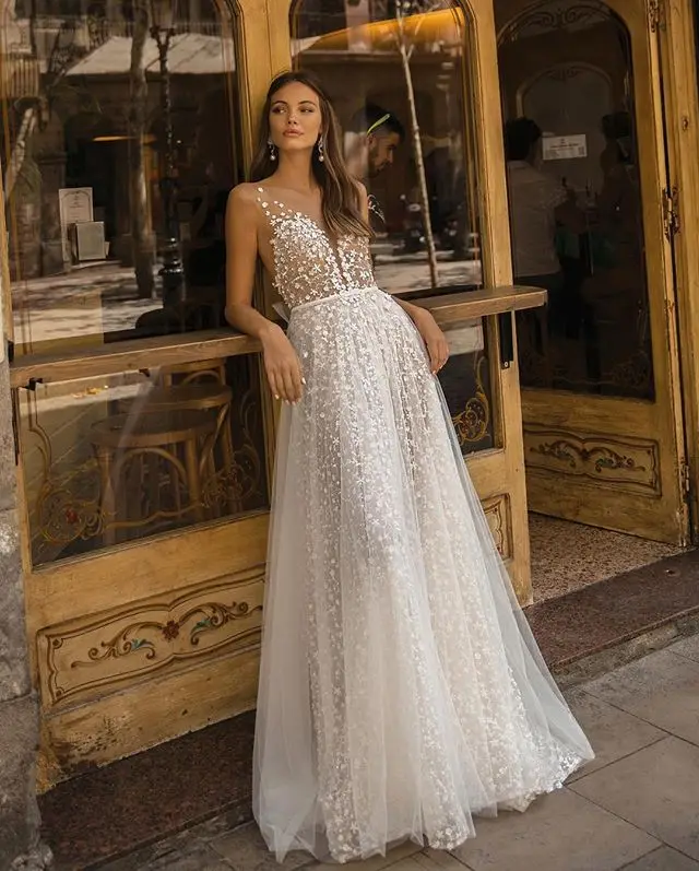 

Hot Luxury Elegant 2021 Evening Dress Bride Gown Lace&Sequins Robe de soir Suitable for Parties Plus Size Woman dresses