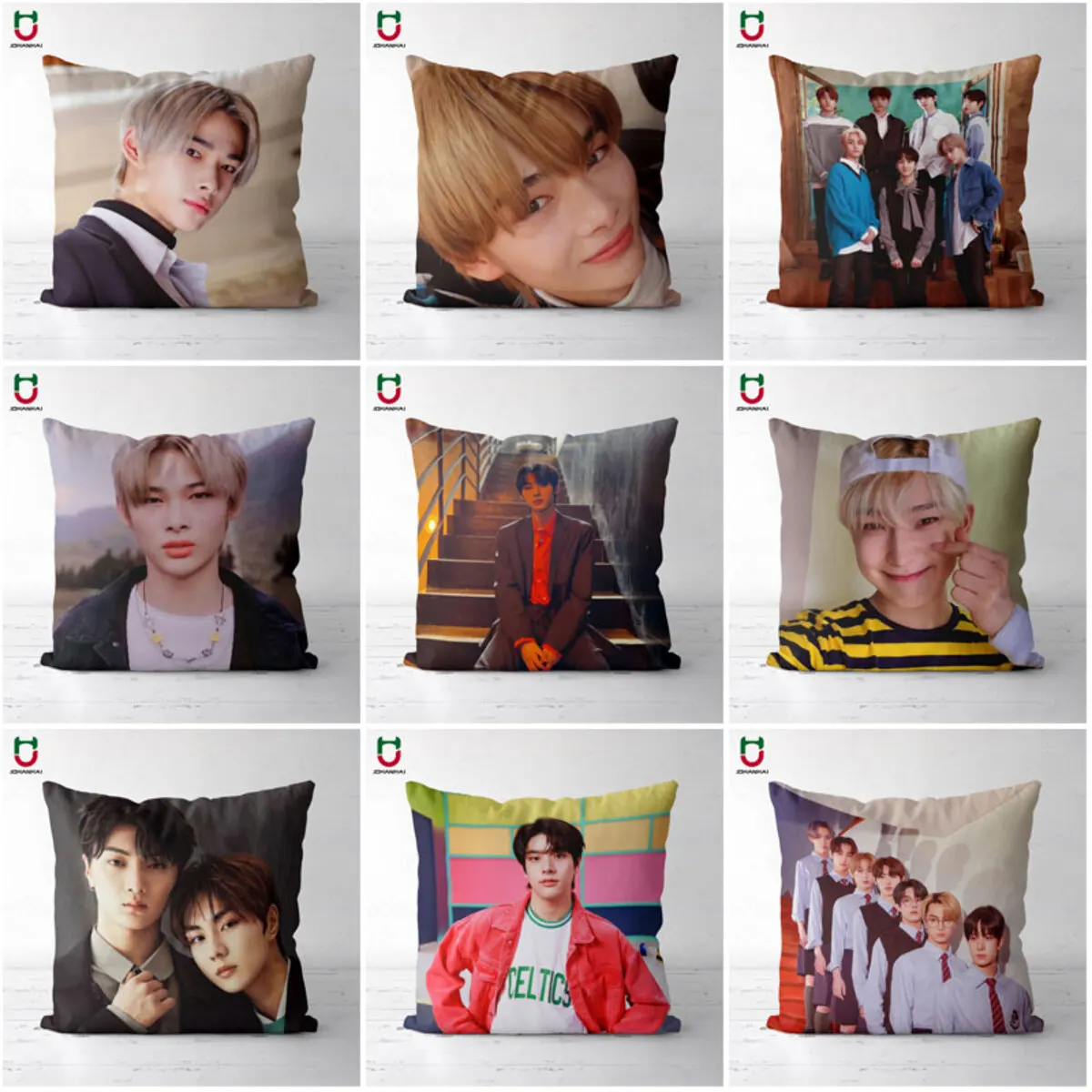 

Kpop Cushion Kpop Pillowcase Plush pillowcase E1 Cushion Cover Square Poszewka 30x30CM 40x40CM 45x45CM 50x50CM