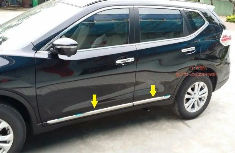 S. Стальная Боковая дверь для формования хромированной отделки Nissan NEW X trail T32 2014 2015