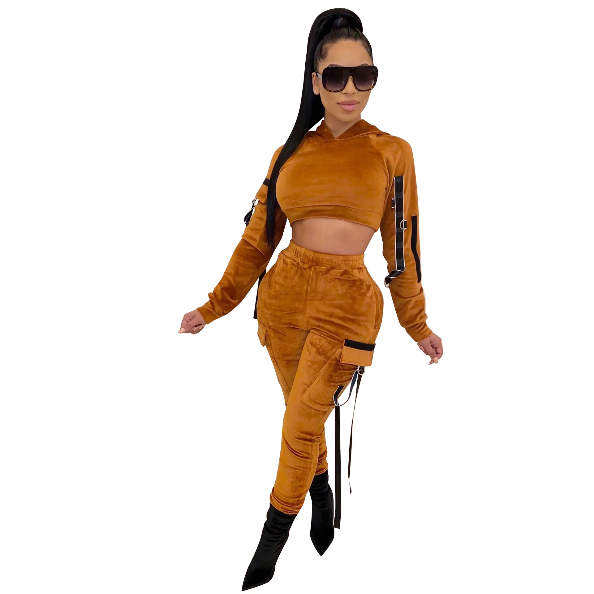 Зимний весенний женский комплект спортивный костюм с длинным рукавом бархатные