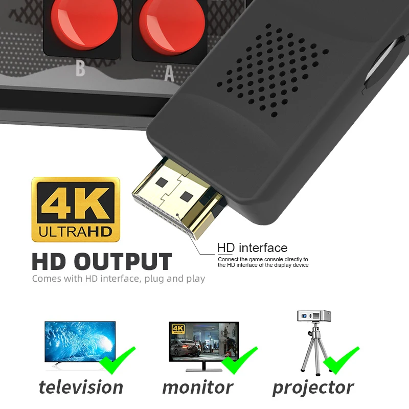 денди игровая приставка DATA FROG 1700 встроенных игр палка 4K HD TV ретро-игровая