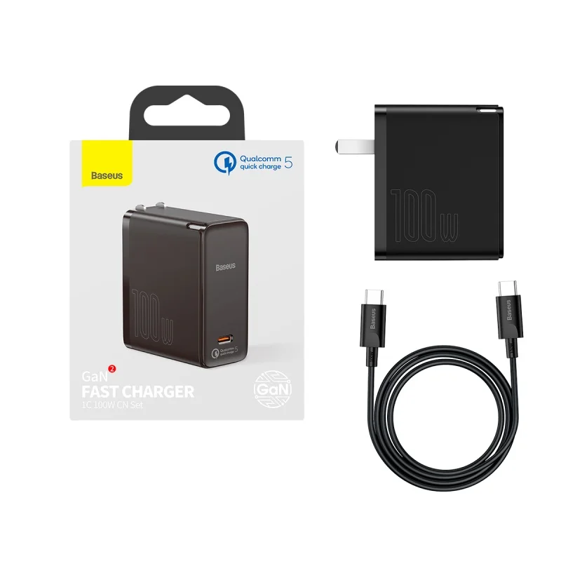 зарядное устройство baseus 100 вт gan usb c quick