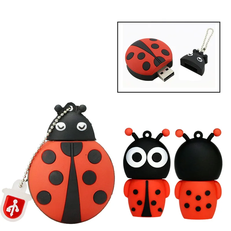 USB флешки насекомых леди Bettle флэш-накопитель 4 ГБ 16 32 нижнее белье с рисунками