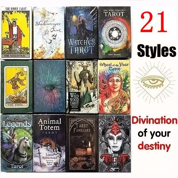 

2020 Creative Tarot Cards Collection Cards Art Craft Oracle Cards Family Holiday Party Playing Tarot Game Decor Cards Set Gift