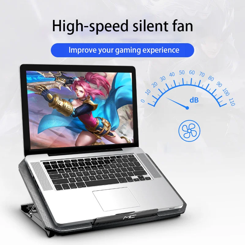 two usb laptop cooling pads large size for 12 16 inch notebook silent gaming laptop cooler wind speed adjustable laptop stand free global shipping