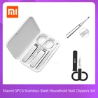 Кусачки для ногтей Xiaomi Mijia, набор из 5 кусачков из нержавеющей стали, триммер для педикюра, профессиональные инструменты для ухода за ногтями