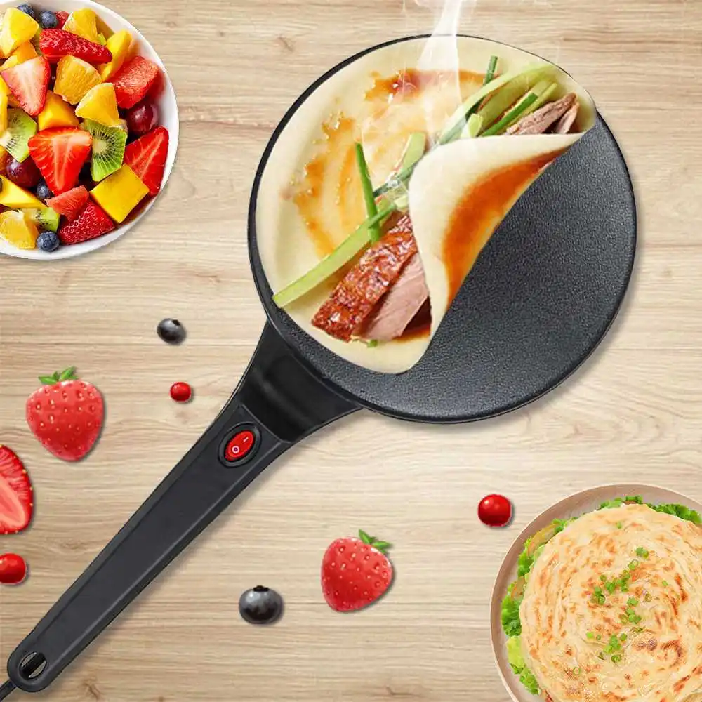 

220V Electric Crepe Maker Pizza Pancake Machine Household Non-Stick Griddle Baking Pan Cake Machine Kitchen Cooking Tools 900W