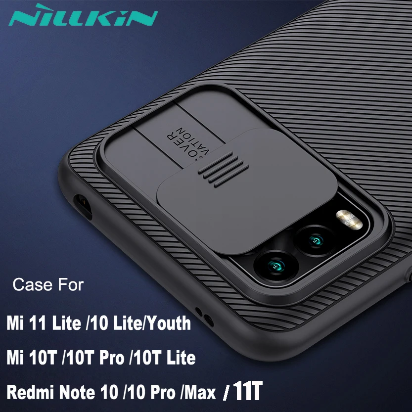 Camera Protection Case For Xiaomi Redmi Note 10 Pro 11T Cover Mi 10T Pro Note 11 NILLKIN Camshield Slide Cover Lens Protect