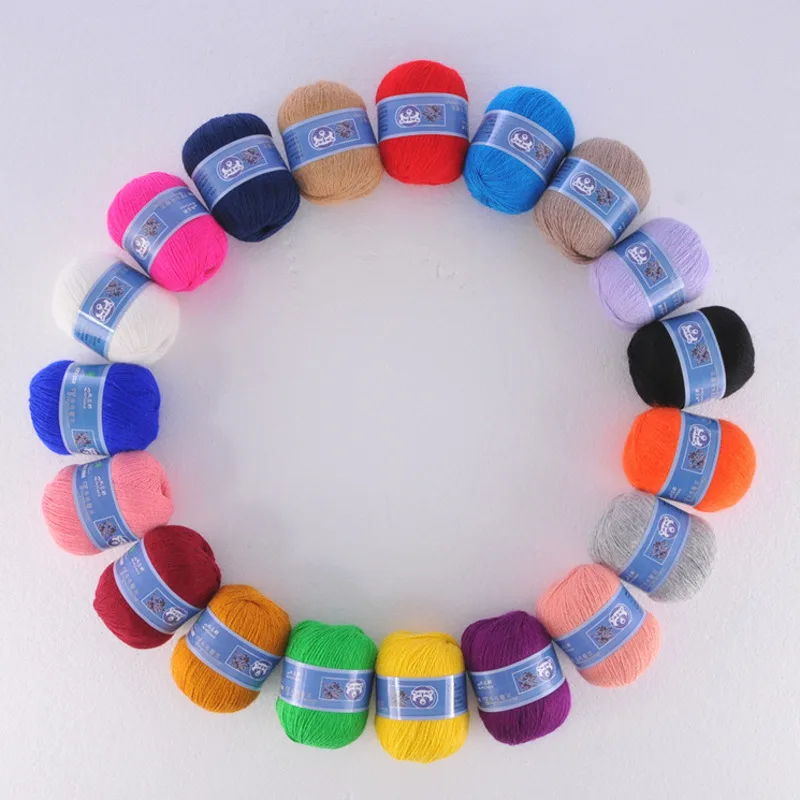 Длинная плюшевая норковая кашемировая пряжа 50 + 20 г/комплект не скатывается