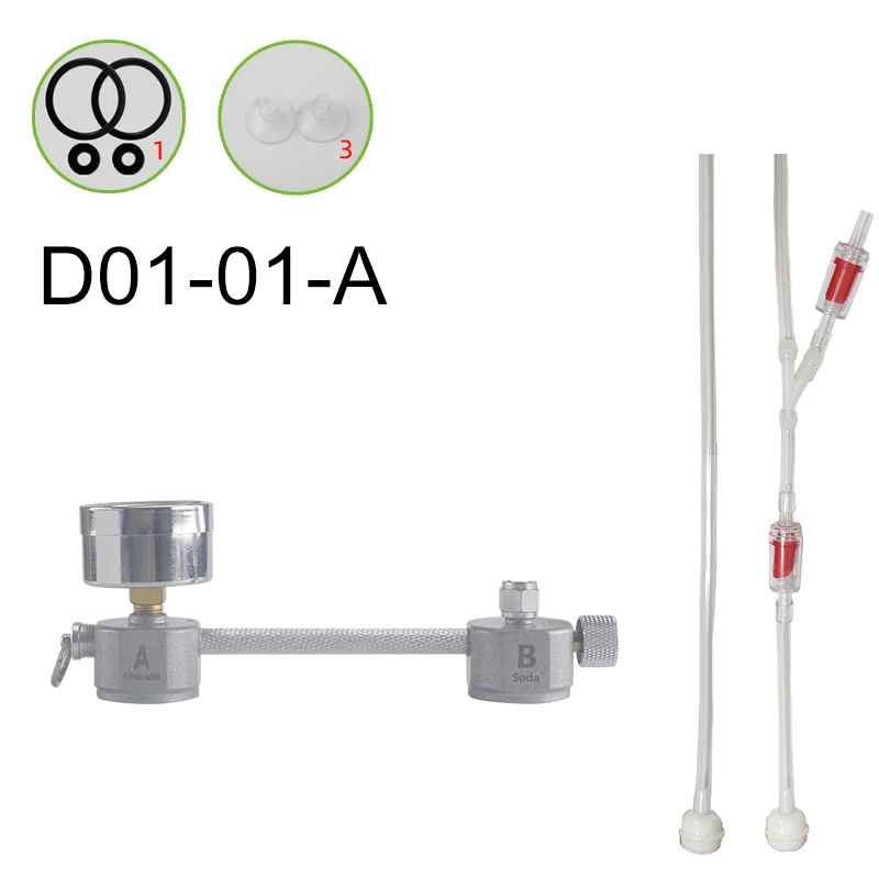 

Aquarium DIY CO2 Generator System Kit with Solenoid Valve Bubble Counter for Plants Aquarium L23