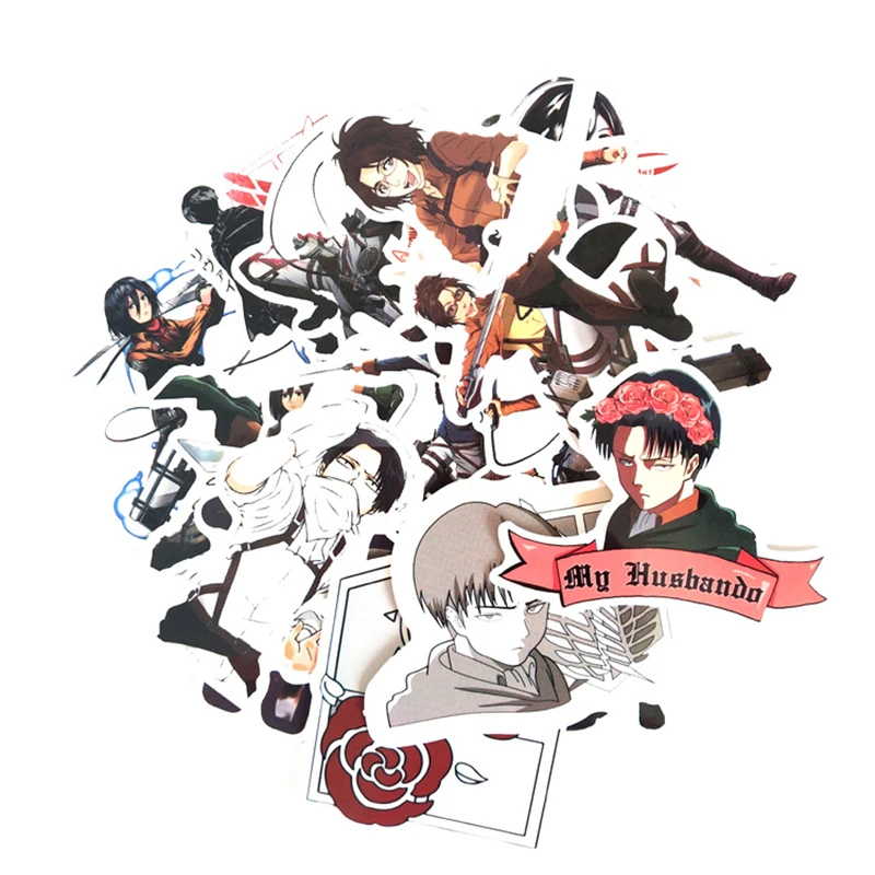 Наклейки атака на Титанов из японского аниме граффити крутые стикеры колесиках