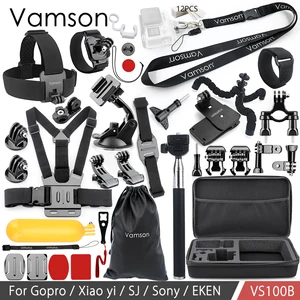 Набор аксессуаров Vamson для экшн-Камеры Gopro Hero 10, 9, 8, 7, 6, 5, SJCAM M10, SJ5000