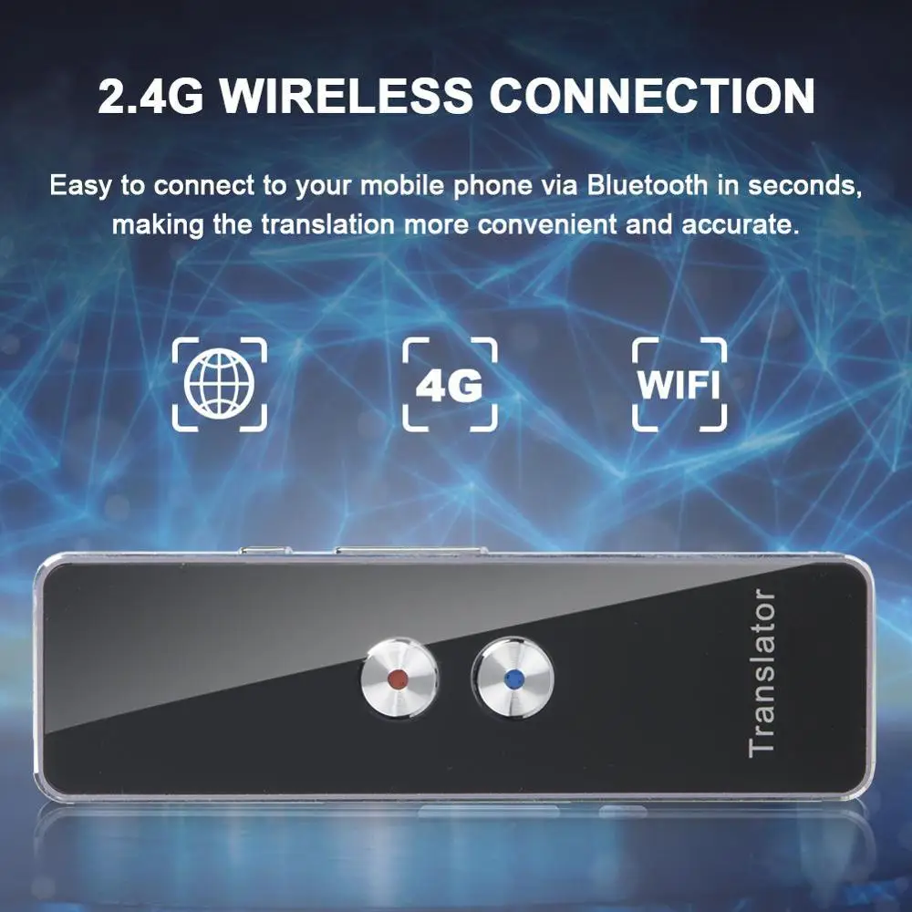T8+ Портативный языковой переводчик в реальном времени Bluetooth умный голосовой переводчик туристический переводчик с более чем 40 языками