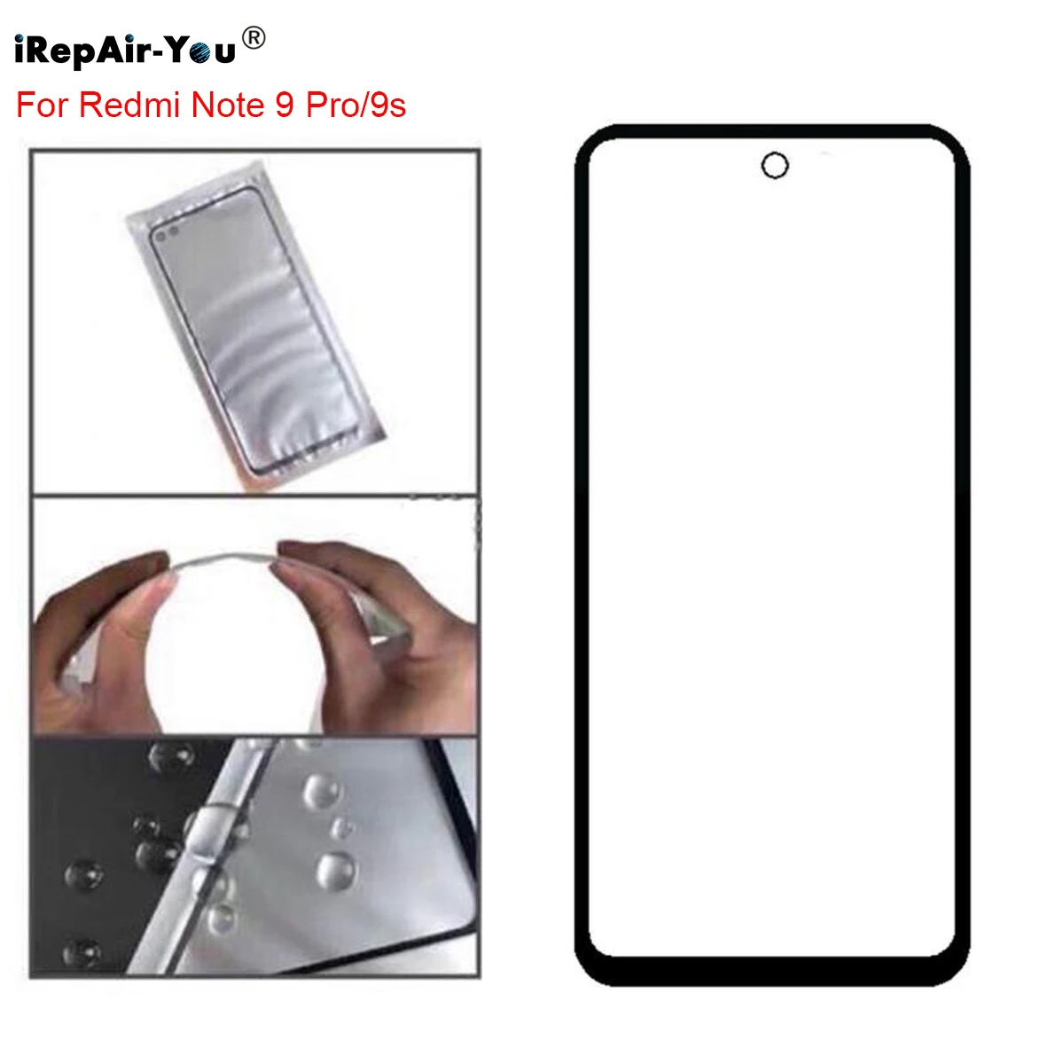 

10Pcs/lot Screen Front Glass Panel With OCA For Xiaomi Redmi Note 9 pro 9s Touch Screen LCD Outer Display Lens Glass Replacement