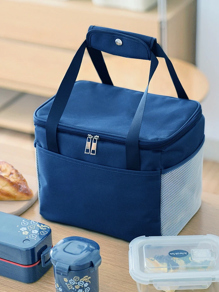 

Термосумка, сумка для ланча, сумка, сумка из алюминиевой фольги, утолщенная, с ремешком большой вместимости, сумка для риса, сумка для ланча, ...