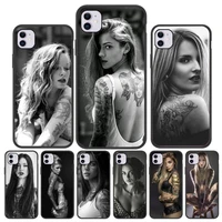 sexy tattoo girl phone case for iphone 5 se 2020 6 6s 7 8 plus x xr xs 11 12 mini pro max fundas cover
