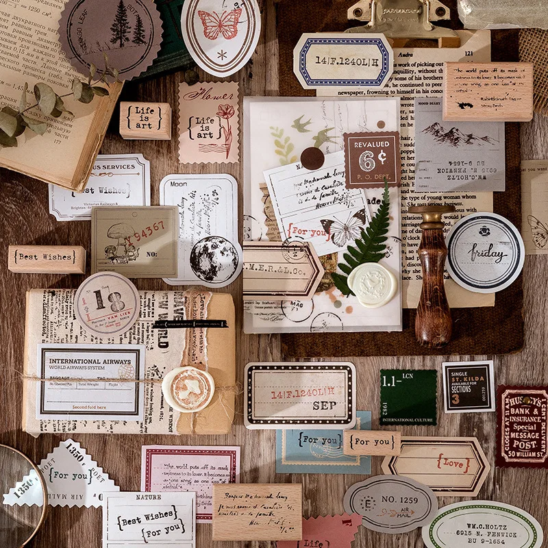 Для выведения токсинов 40 шт Винтаж Васи этикетка наклейка сделай сам скрапбукинг