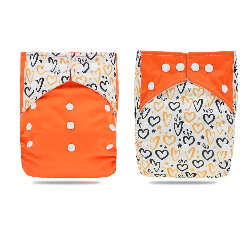 Pa&ntilde;ales de bolsillo lavables y reutilizables para beb&eacute;, cubierta ajustable con estampado, 2 unids/paquete, gran oferta-0