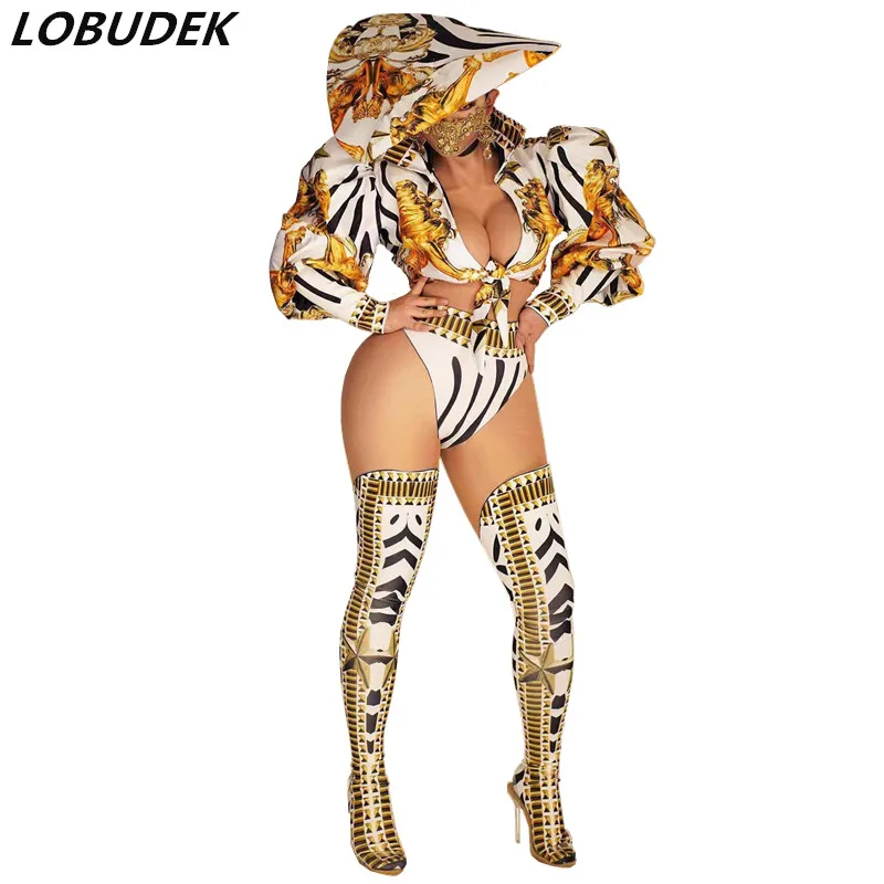 Женский винтажный костюм Gogo пикантный для ночного клуба бара вечевечерние