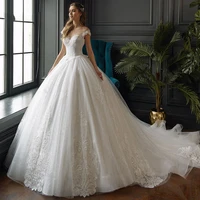luxury wedding dresse sleeveless tube top 3d three dimensional applique charming gowns court train shiny tulle robe de mari%c3%a9e