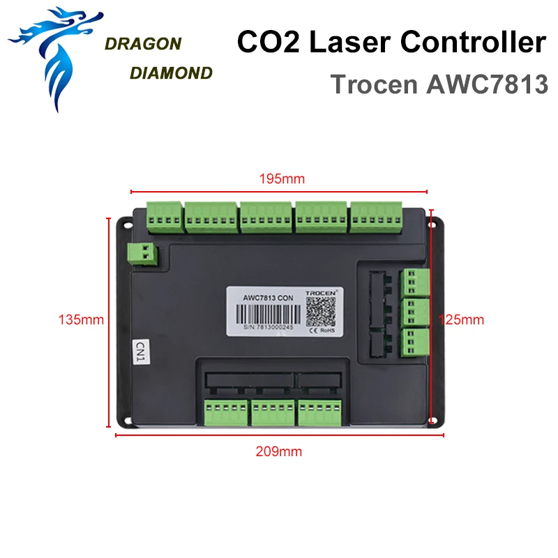 Co2 Лазерная DSP контроллер Системы Trocen AWC7813 заменить 708S 708C LITE для гравировальная и