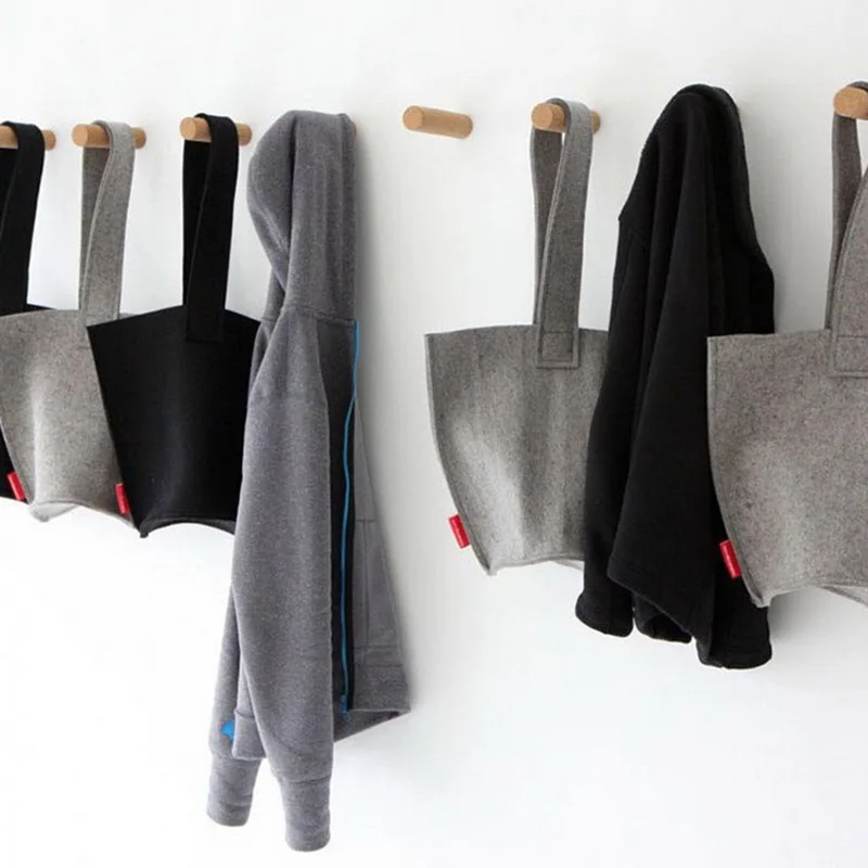 Вешалка для одежды из натурального дерева настенный крючок пальто декоративный