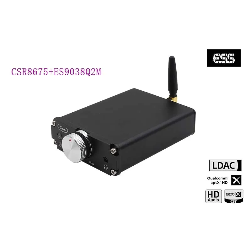Новейший ES9038 декодер CSR8675 Bluetooth 5 0 APTX HD LDAC для Hi-Fi усилителя аудио в чехол T1047 |