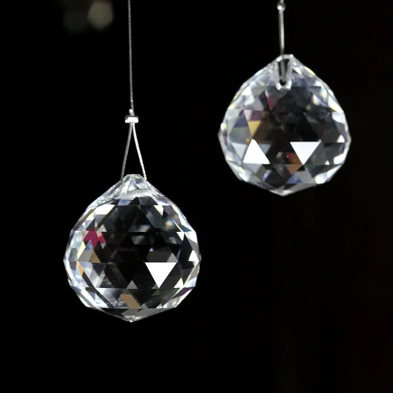 5 шт. 30 мм прозрачные хрустальные бусины сверкающие светящиеся шарики сделай сам