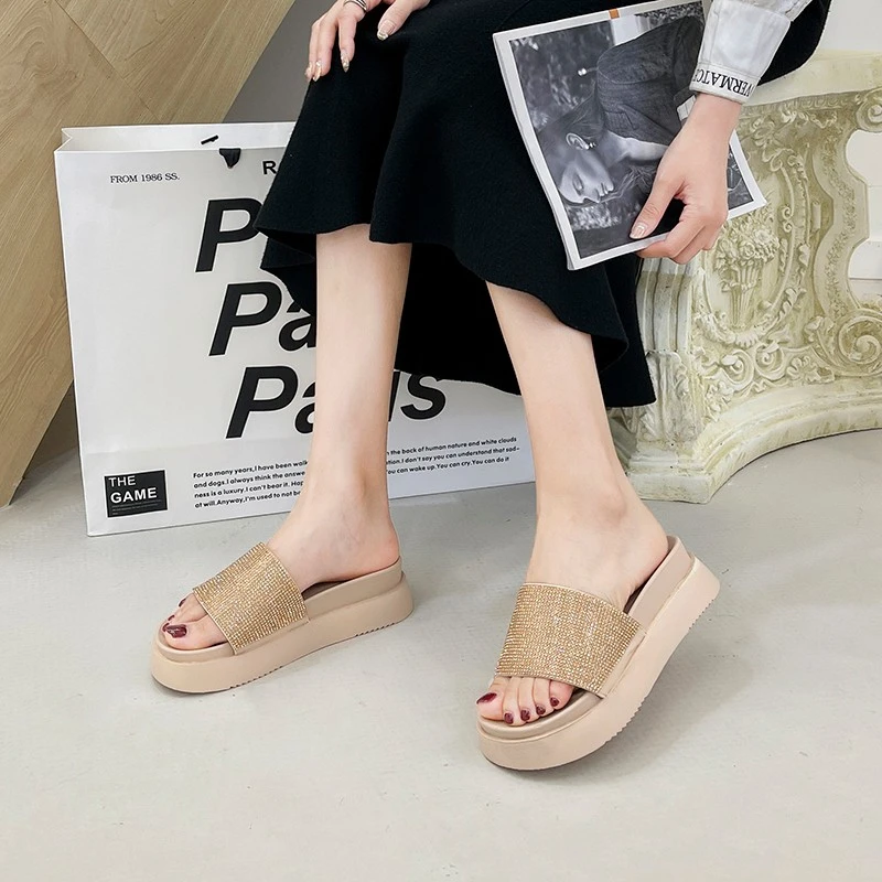 

Summer Women's Flip Flops New Women Slippers Platform Peep Toe Casual Sandals Beach Outdoor Slides Ladies Shoes Zapatos De Mujer