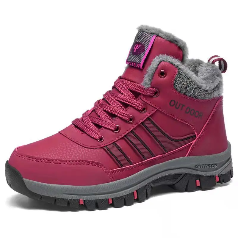 

Men Winter Snow Boots Waterproof Leather Sneakers Super Warm Men's Boots Outdoor Male Hiking Boots Work Shoes Size 39-45