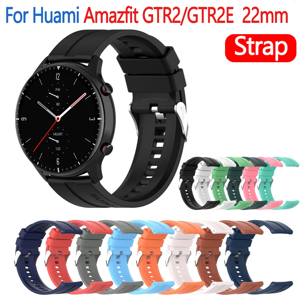

Silicone Bracelet Strap For Huami Amazfit GTR2 22mm Smart Watch Band Screen Protector For Amazfit GTR2E GTR 2 2E 22mm Wrist Stra