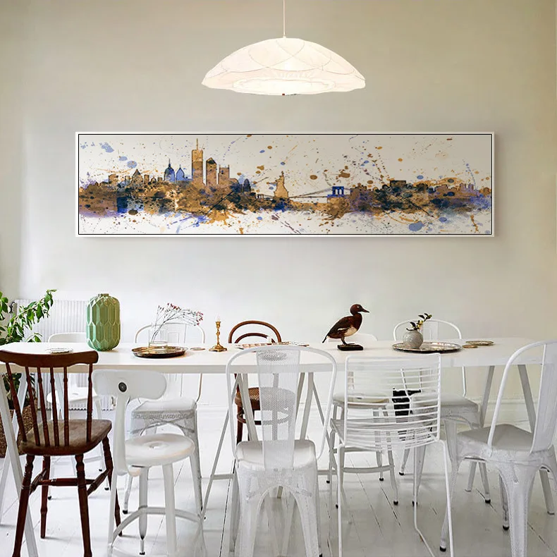 Акварельные постеры с изображением города Парижа римской Эйфелевой башни