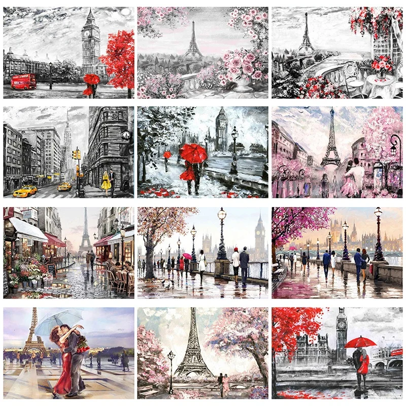 

Картина 5D из страз «Париж», «сделай сам», вышивка стразами, стразы, украшение для дома