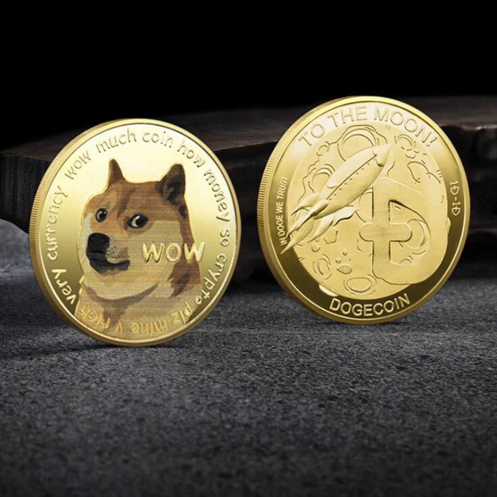 

Dogecoin Commemorative Coin Plated Doge Coin 2021 Limited Collectible decoracin de habitacin